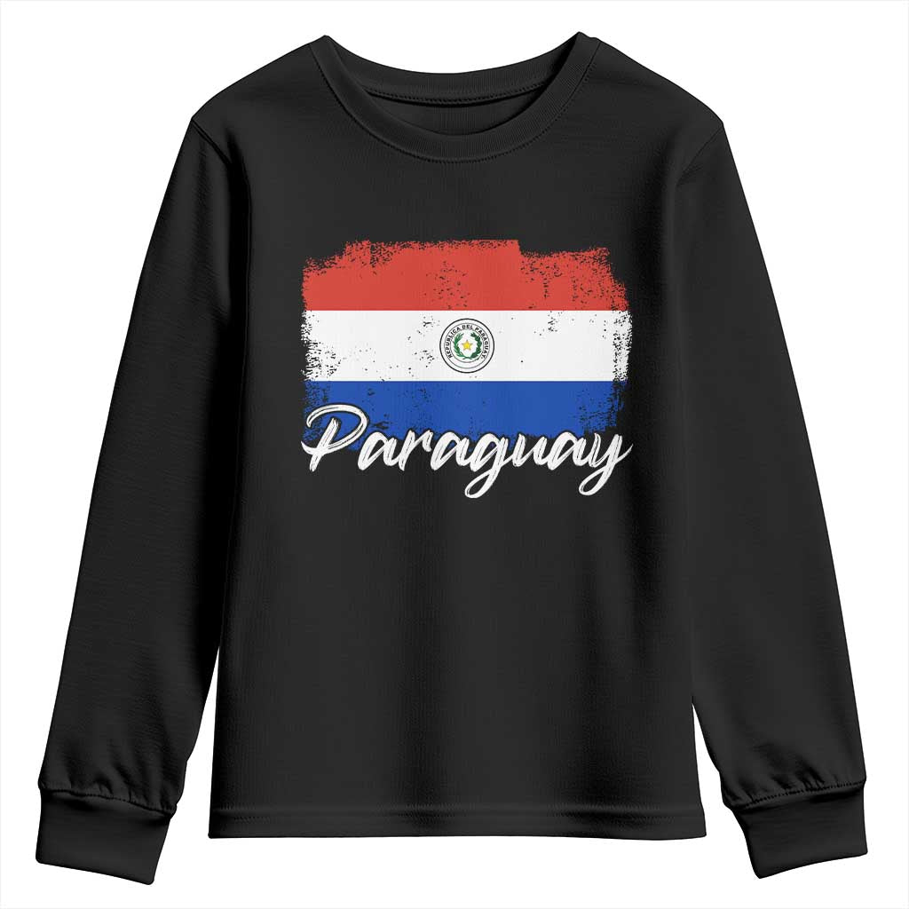 Vintage Paraguay Flag Paraguaya Heritage Pride Roots Youth Sweatshirt