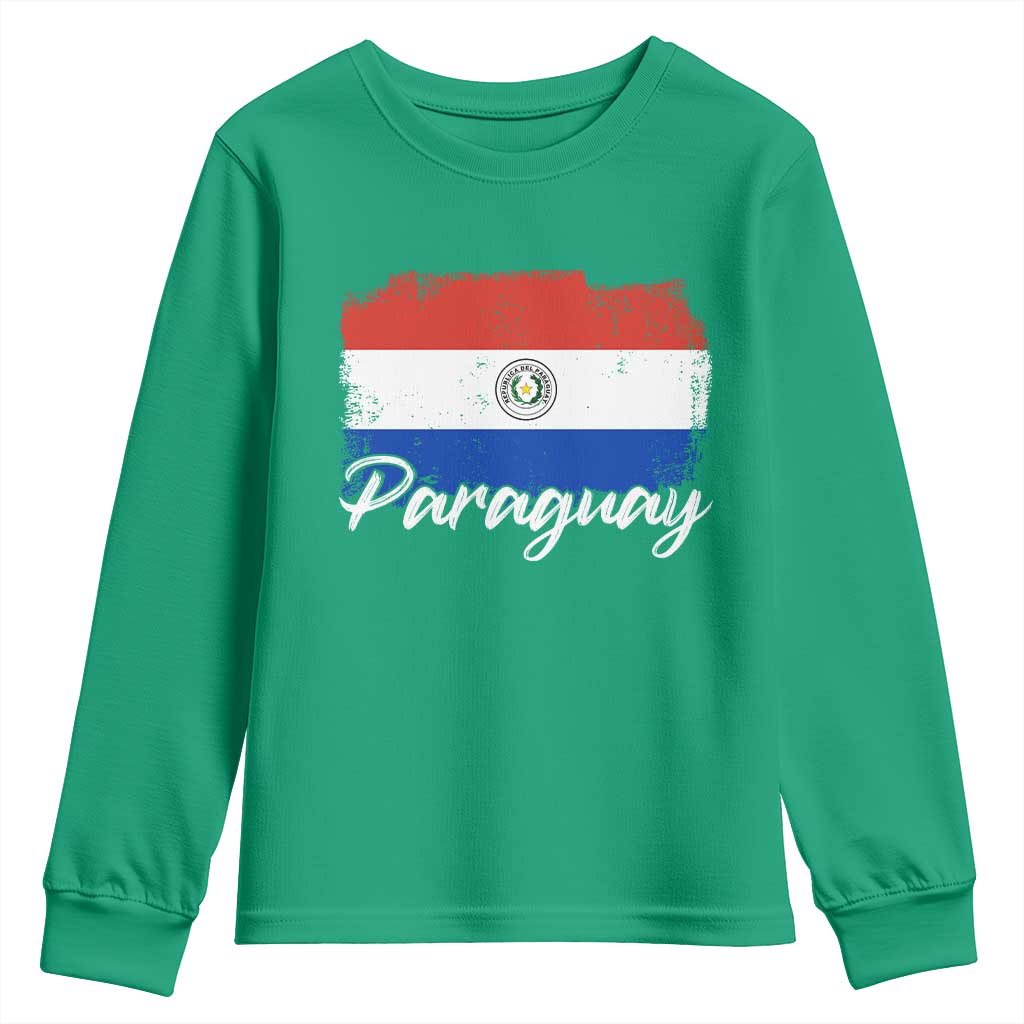 Vintage Paraguay Flag Paraguaya Heritage Pride Roots Youth Sweatshirt
