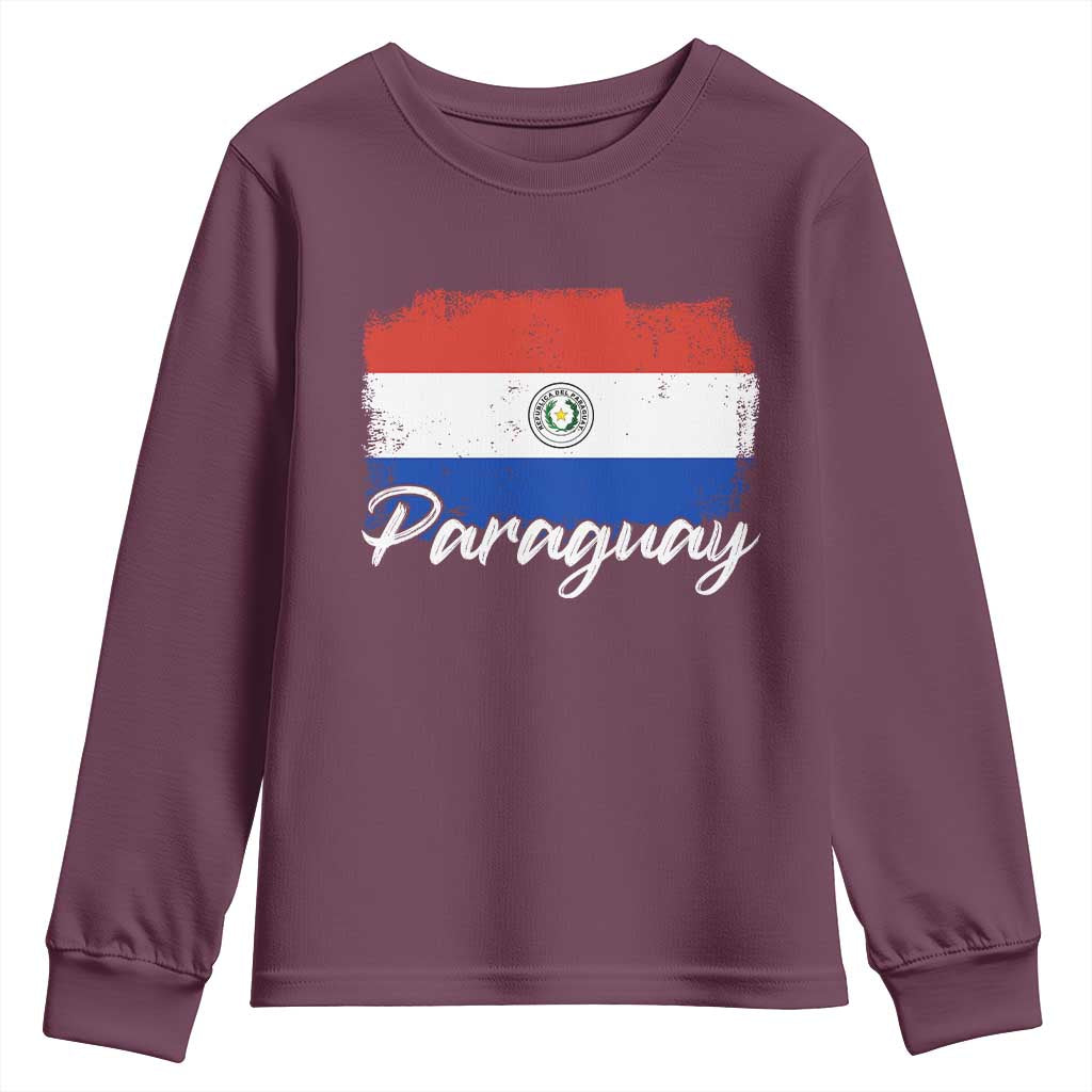 Vintage Paraguay Flag Paraguaya Heritage Pride Roots Youth Sweatshirt