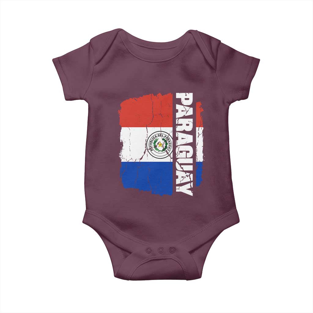 Paraguay Proud Roots Vintage Paraguaya Flag Heritage Pride Baby Onesie