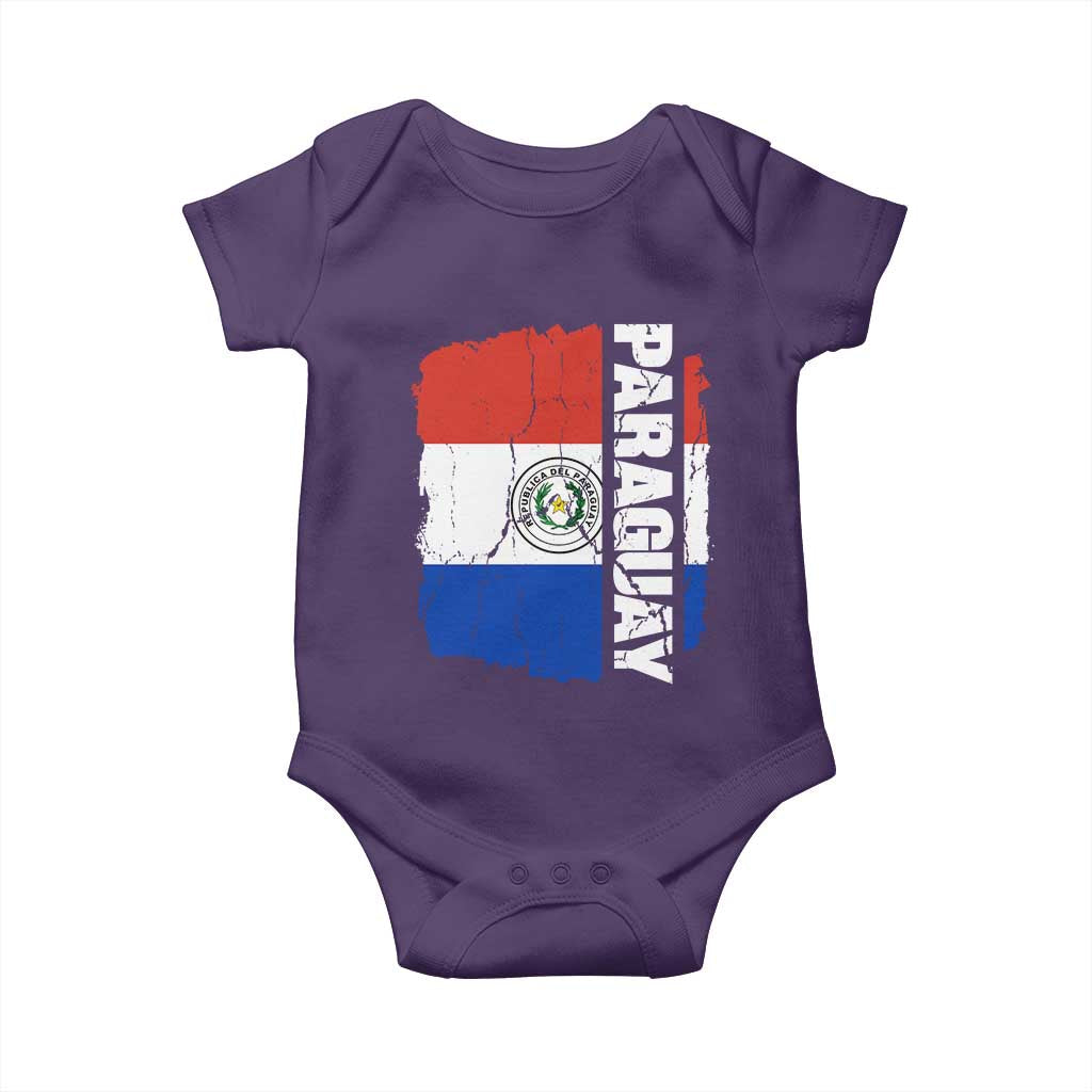Paraguay Proud Roots Vintage Paraguaya Flag Heritage Pride Baby Onesie