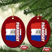 Paraguay Proud Roots Vintage Paraguaya Flag Heritage Pride Ceramic Ornament