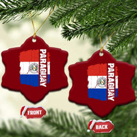 Paraguay Proud Roots Vintage Paraguaya Flag Heritage Pride Ceramic Ornament