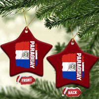 Paraguay Proud Roots Vintage Paraguaya Flag Heritage Pride Ceramic Ornament