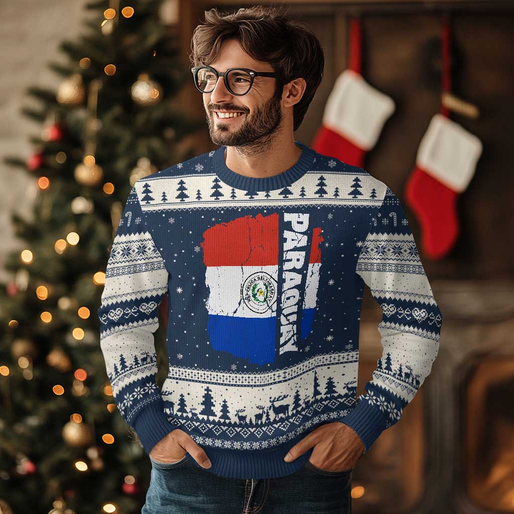 Paraguay Proud Roots Vintage Paraguaya Flag Heritage Pride Ugly Christmas Sweater