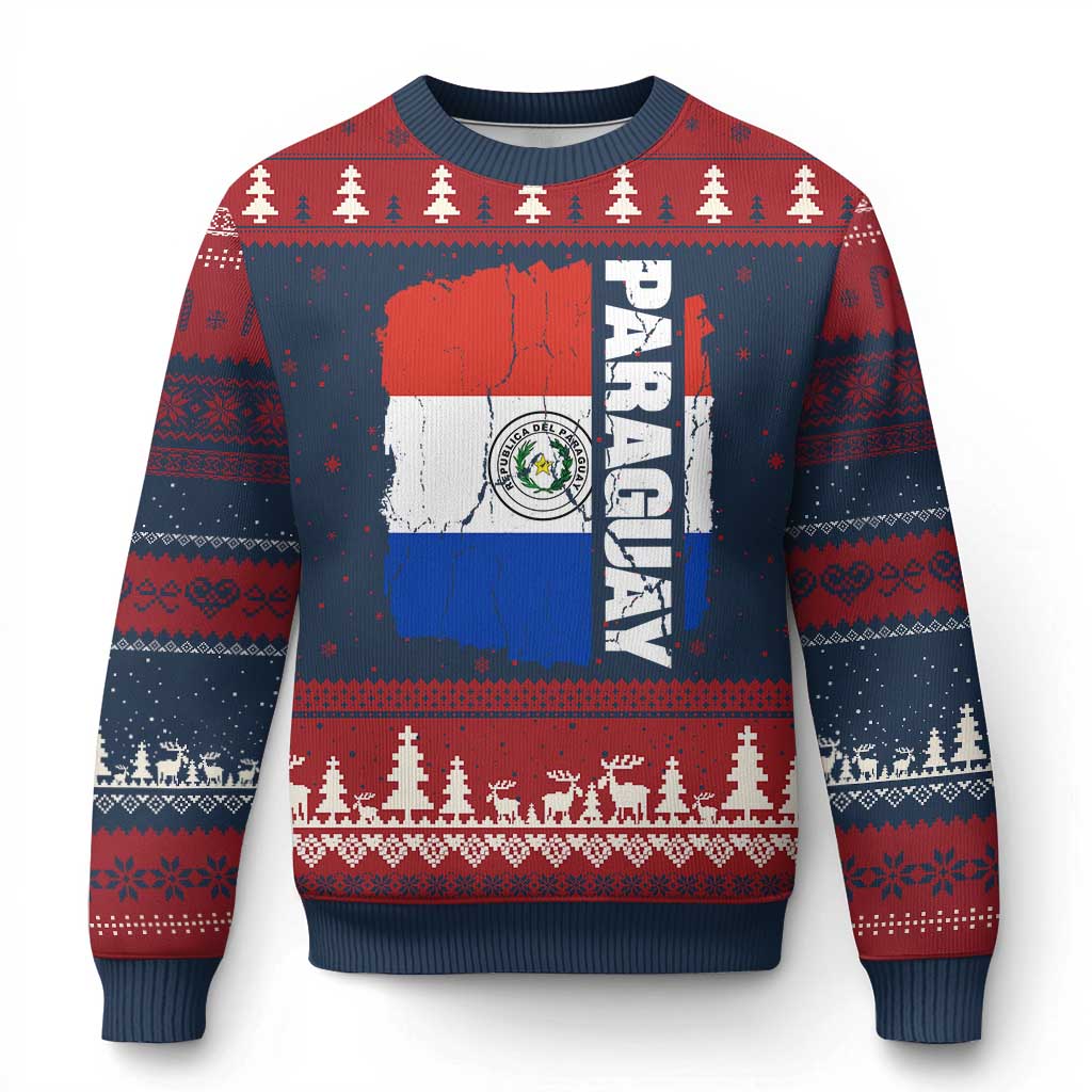 Paraguay Proud Roots Vintage Paraguaya Flag Heritage Pride Ugly Christmas Sweater