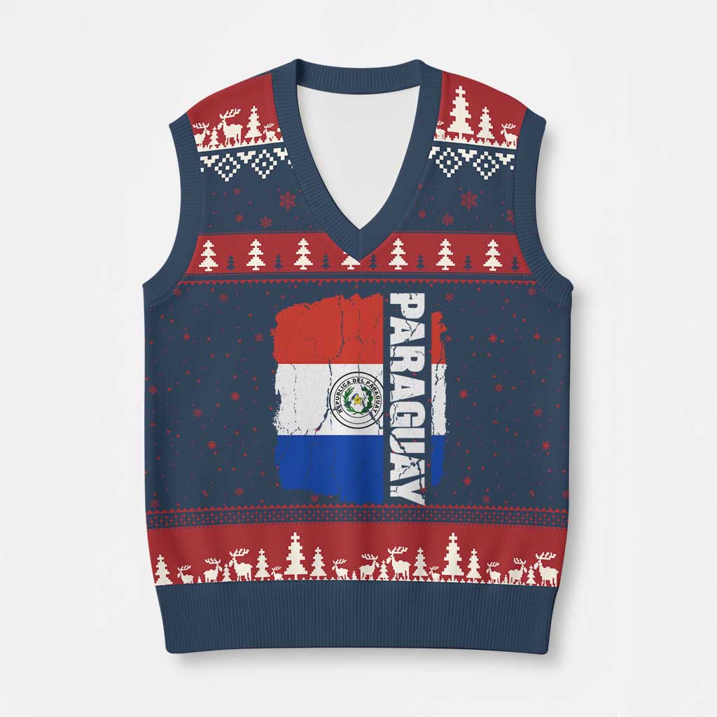Paraguay Proud Roots Vintage Paraguaya Flag Heritage Pride V-Neck Knit Sweater Vest