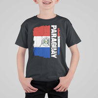 Paraguay Proud Roots Vintage Paraguaya Flag Heritage Pride T Shirt For Kid