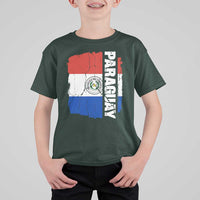 Paraguay Proud Roots Vintage Paraguaya Flag Heritage Pride T Shirt For Kid