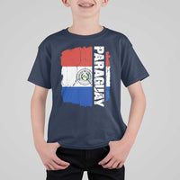 Paraguay Proud Roots Vintage Paraguaya Flag Heritage Pride T Shirt For Kid