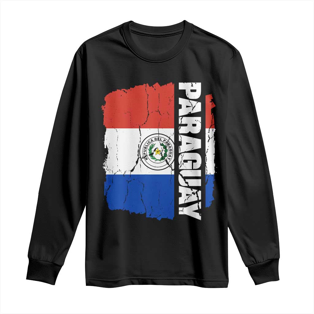 Paraguay Proud Roots Vintage Paraguaya Flag Heritage Pride Long Sleeve Shirt
