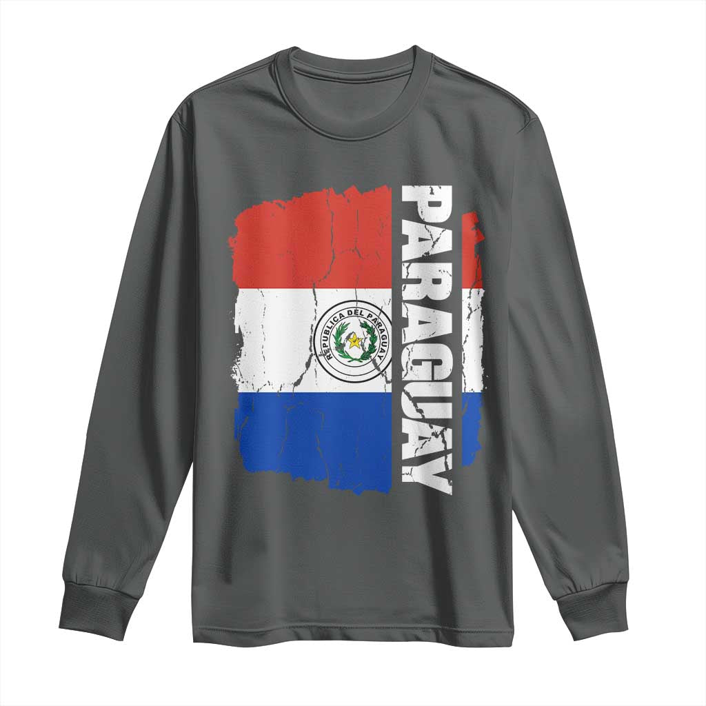 Paraguay Proud Roots Vintage Paraguaya Flag Heritage Pride Long Sleeve Shirt