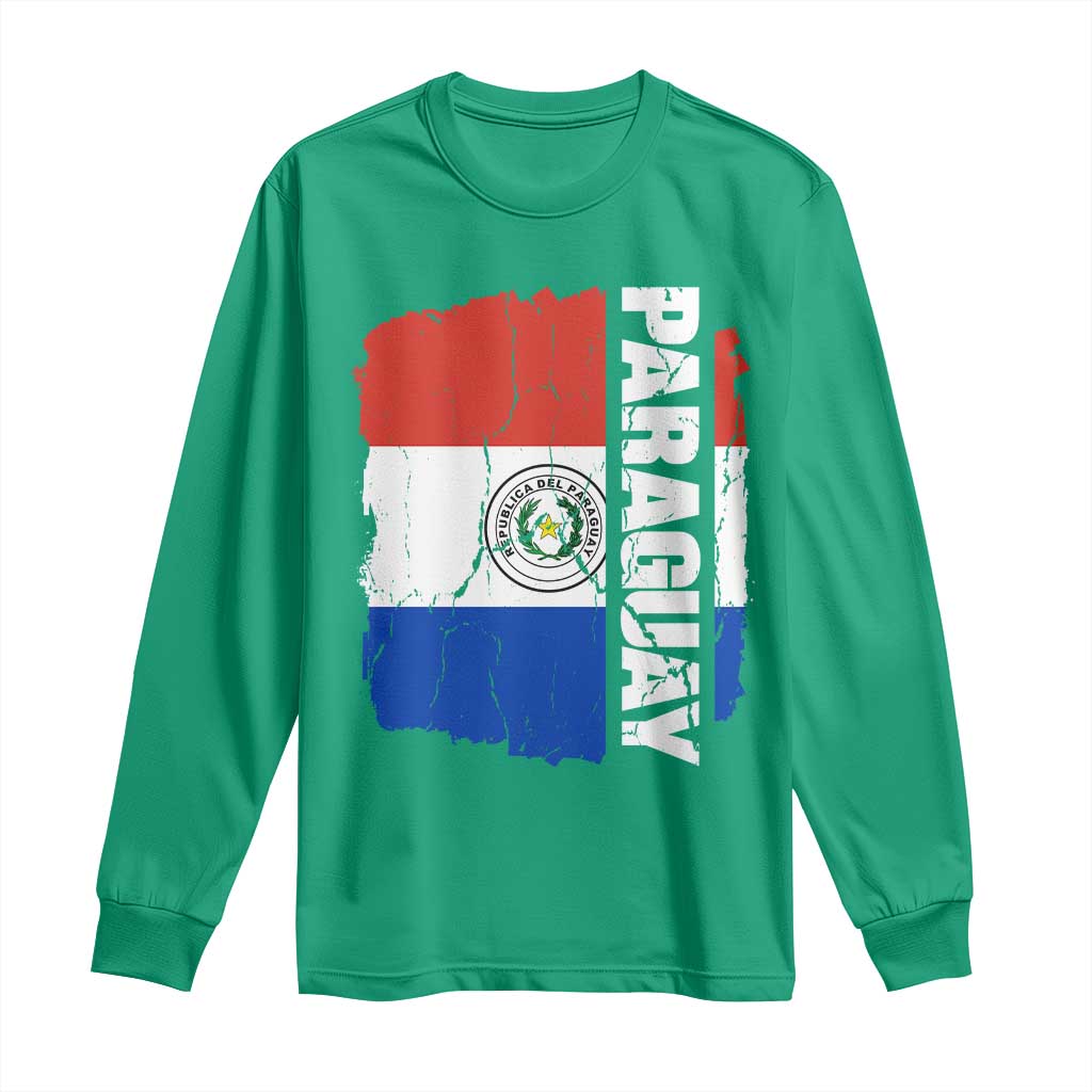 Paraguay Proud Roots Vintage Paraguaya Flag Heritage Pride Long Sleeve Shirt