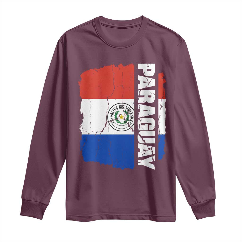 Paraguay Proud Roots Vintage Paraguaya Flag Heritage Pride Long Sleeve Shirt