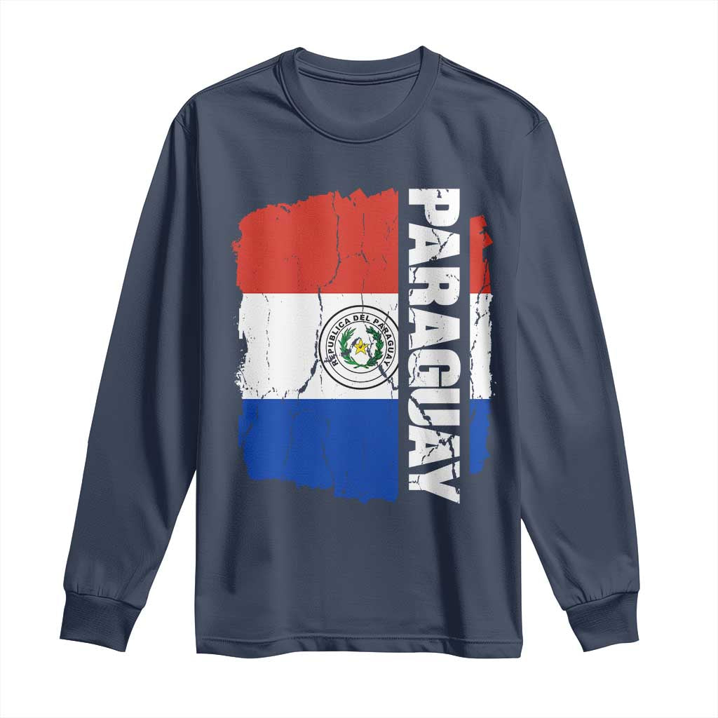 Paraguay Proud Roots Vintage Paraguaya Flag Heritage Pride Long Sleeve Shirt
