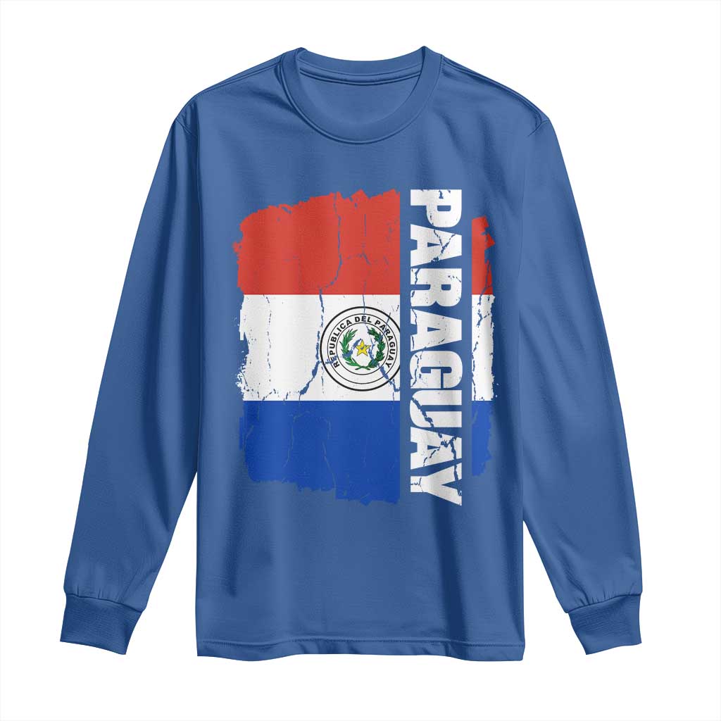 Paraguay Proud Roots Vintage Paraguaya Flag Heritage Pride Long Sleeve Shirt