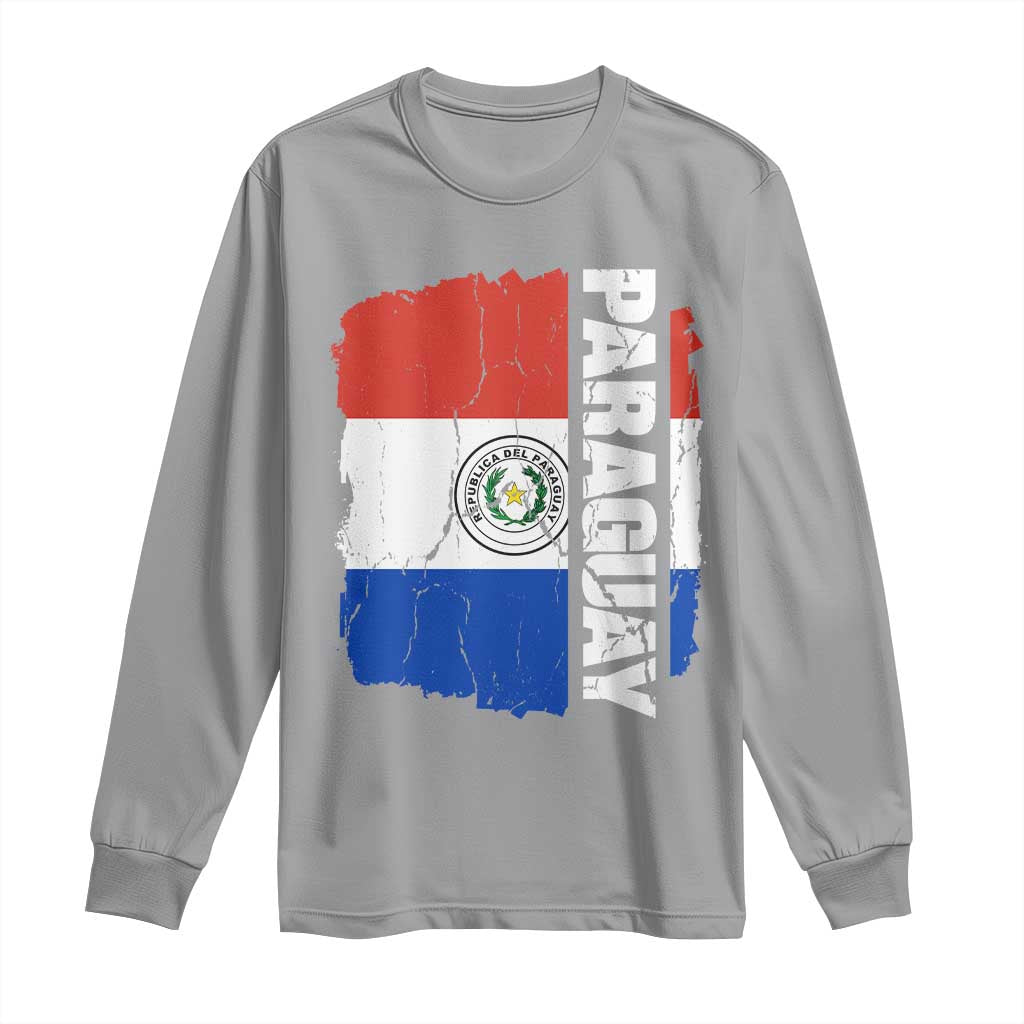 Paraguay Proud Roots Vintage Paraguaya Flag Heritage Pride Long Sleeve Shirt