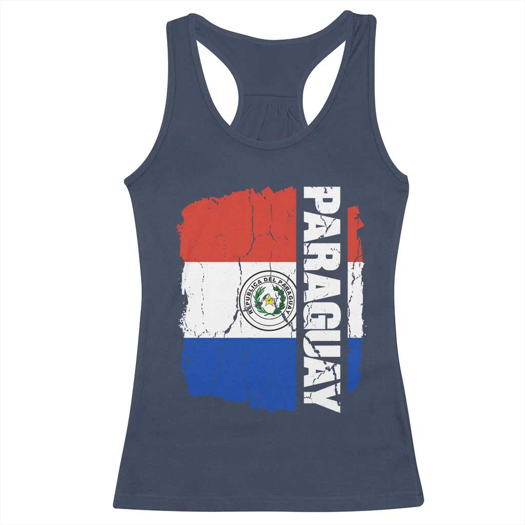 Paraguay Proud Roots Vintage Paraguaya Flag Heritage Pride Racerback Tank Top