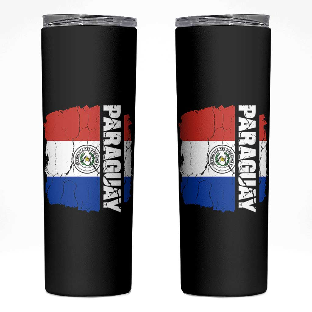 Paraguay Proud Roots Vintage Paraguaya Flag Heritage Pride Skinny Tumbler