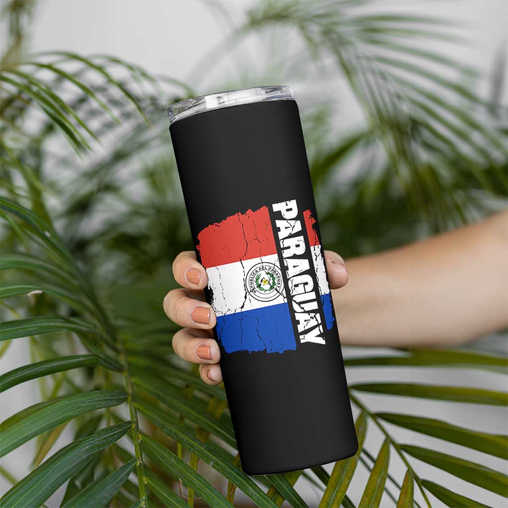 Paraguay Proud Roots Vintage Paraguaya Flag Heritage Pride Skinny Tumbler