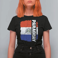 Paraguay Proud Roots Vintage Paraguaya Flag Heritage Pride T Shirt For Women