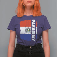 Paraguay Proud Roots Vintage Paraguaya Flag Heritage Pride T Shirt For Women
