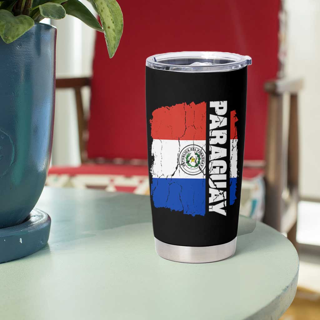 Paraguay Proud Roots Vintage Paraguaya Flag Heritage Pride Tumbler Cup