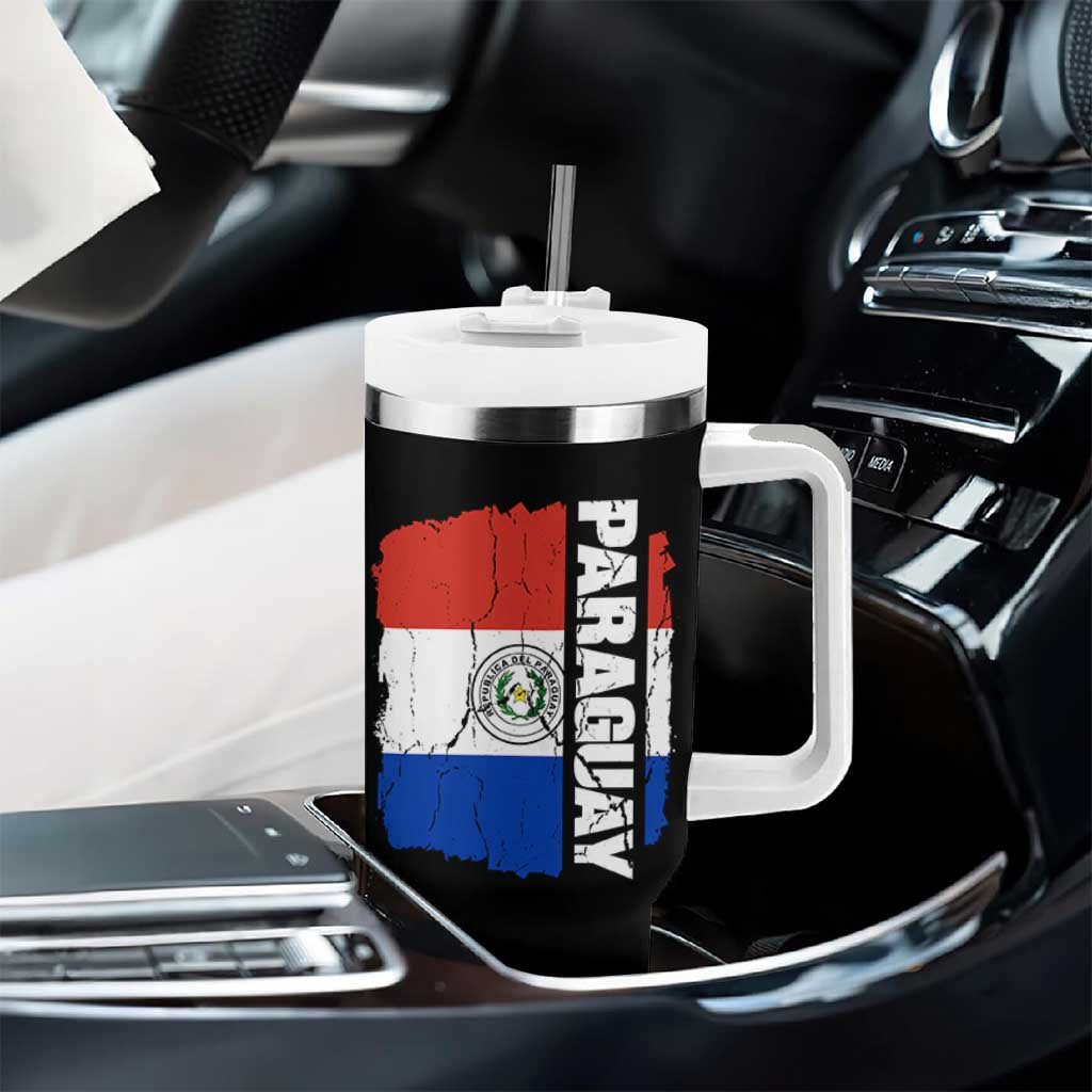 Paraguay Proud Roots Vintage Paraguaya Flag Heritage Pride Tumbler With Handle