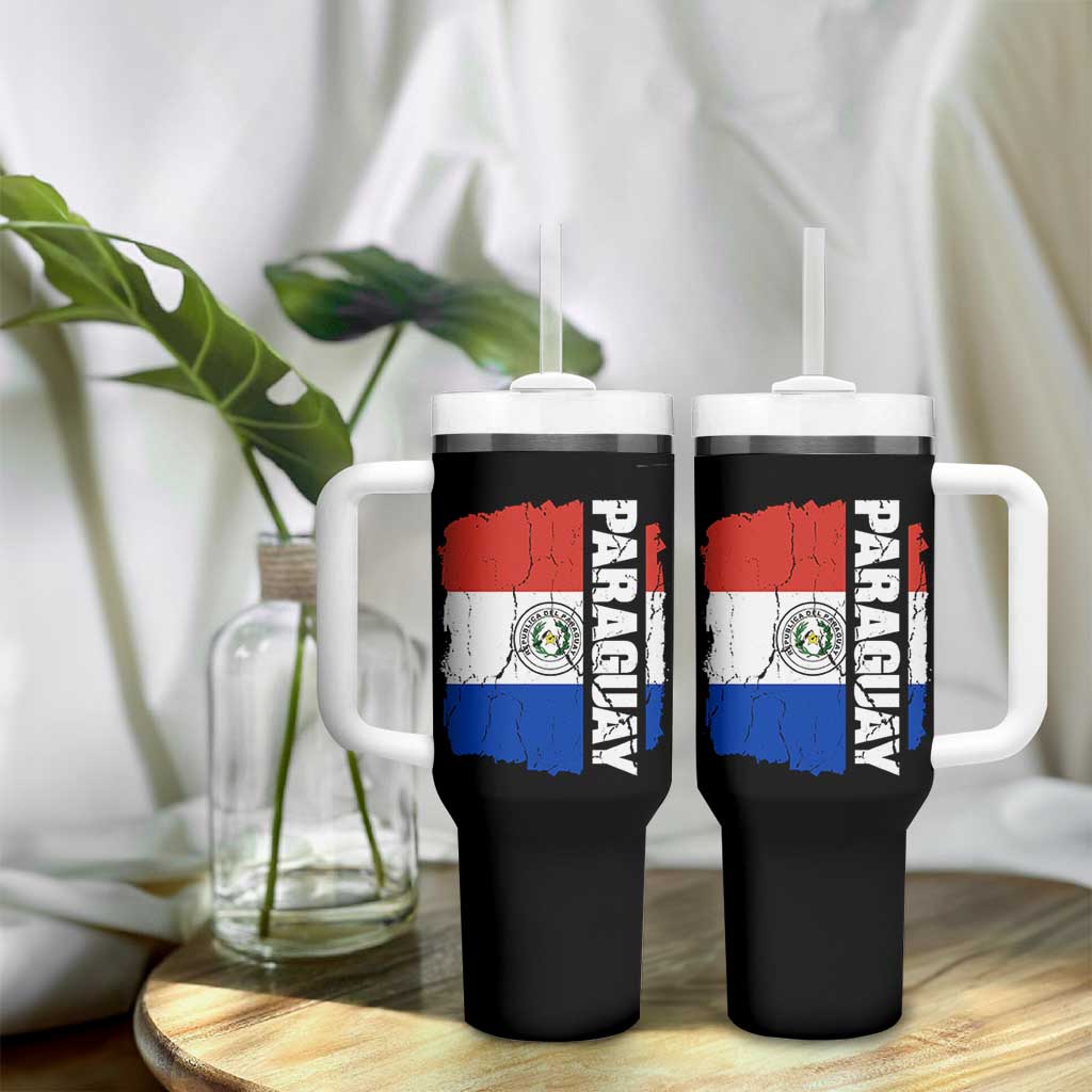 Paraguay Proud Roots Vintage Paraguaya Flag Heritage Pride Tumbler With Handle