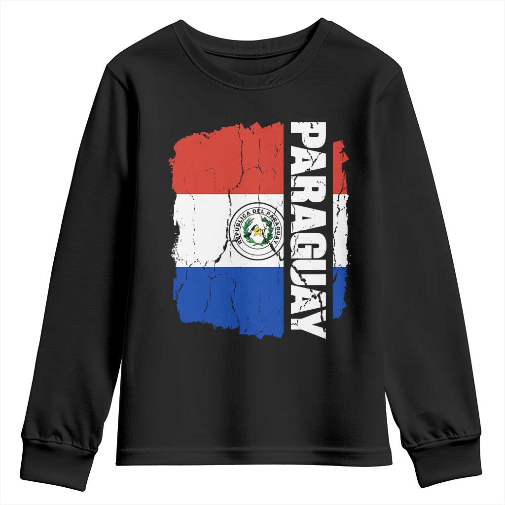 Paraguay Proud Roots Vintage Paraguaya Flag Heritage Pride Youth Sweatshirt