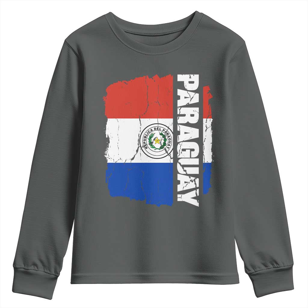 Paraguay Proud Roots Vintage Paraguaya Flag Heritage Pride Youth Sweatshirt