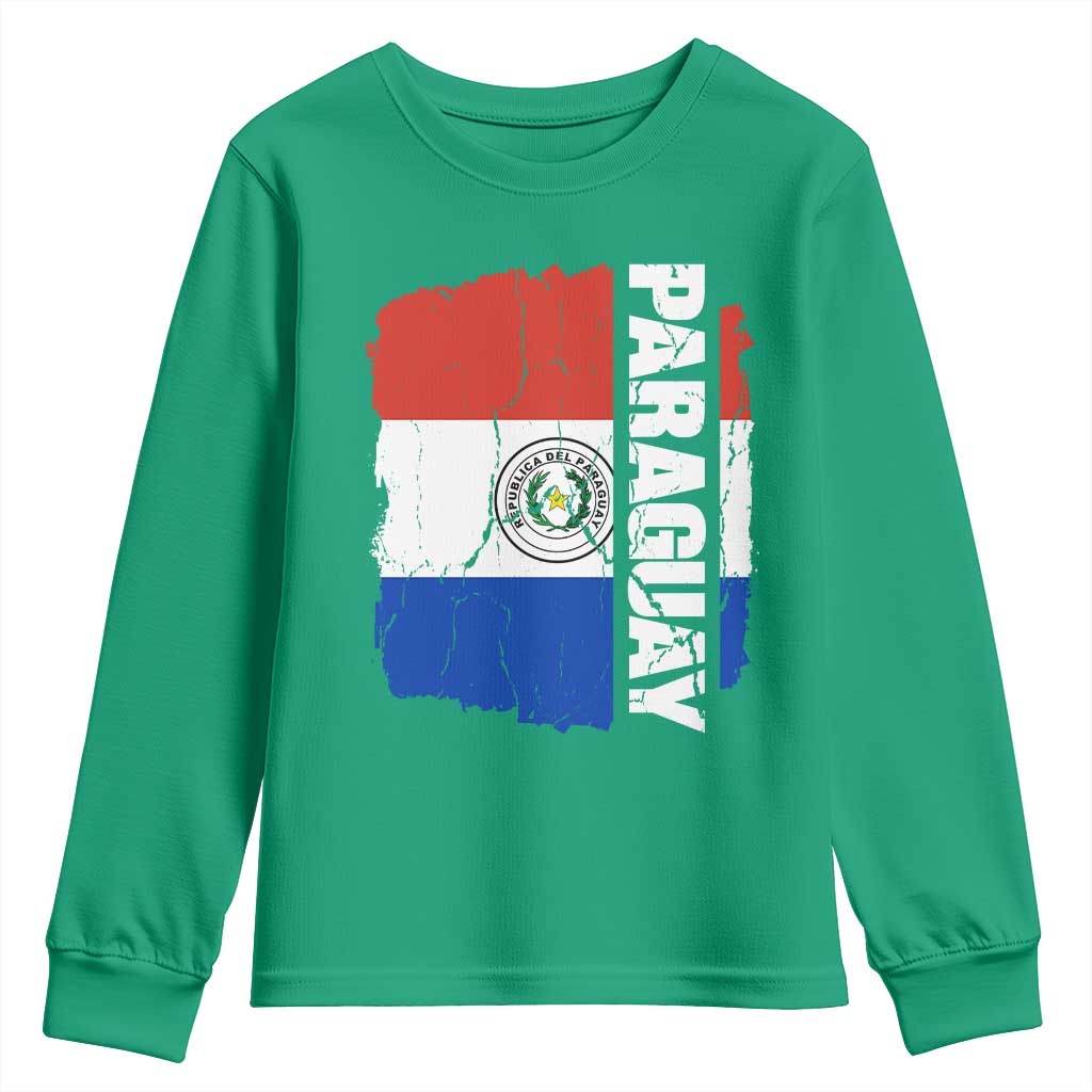 Paraguay Proud Roots Vintage Paraguaya Flag Heritage Pride Youth Sweatshirt