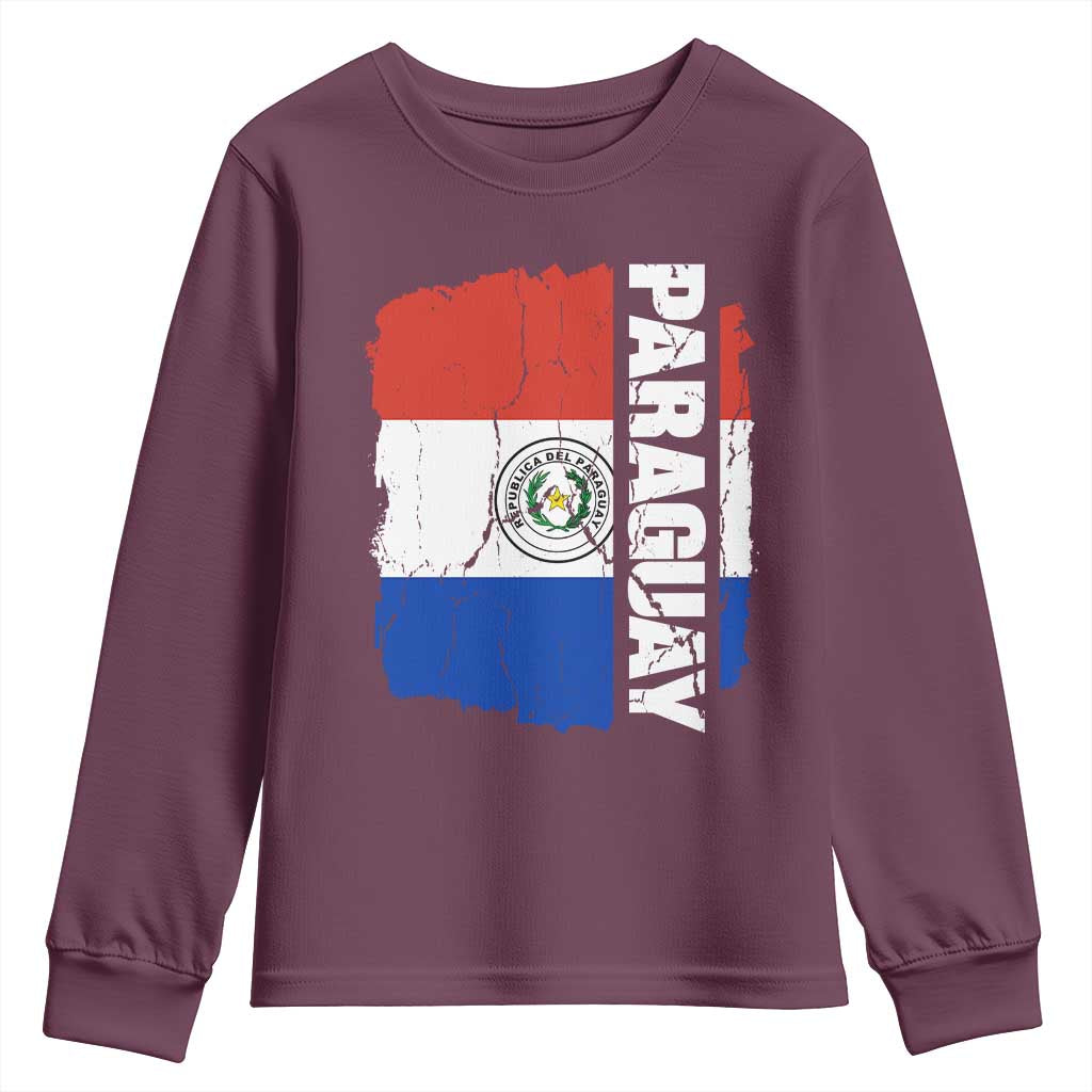 Paraguay Proud Roots Vintage Paraguaya Flag Heritage Pride Youth Sweatshirt