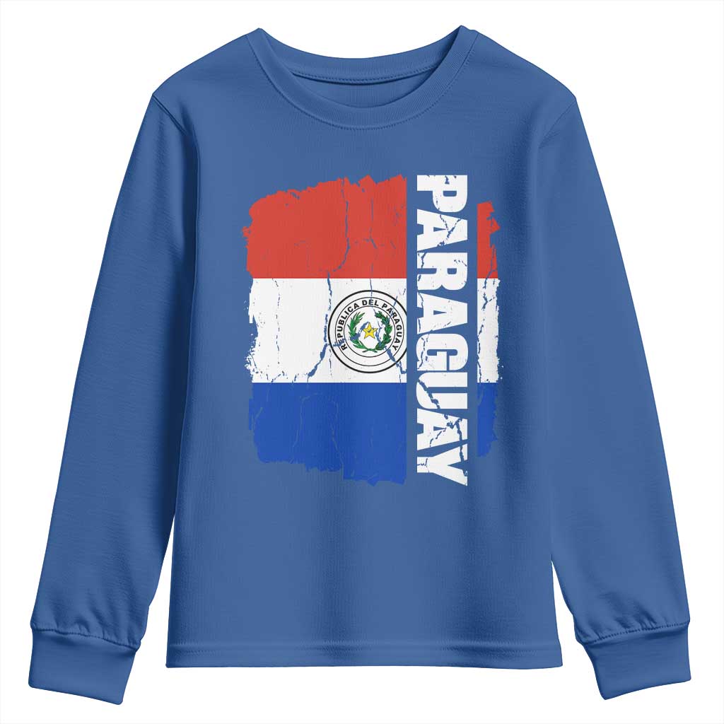 Paraguay Proud Roots Vintage Paraguaya Flag Heritage Pride Youth Sweatshirt