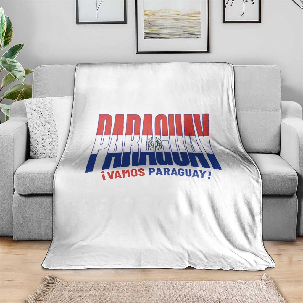 Vamos Paraguay Long Live Soccer Cheer Throw Blanket Patriotic Paraguaya Futbol Football Fans Pride