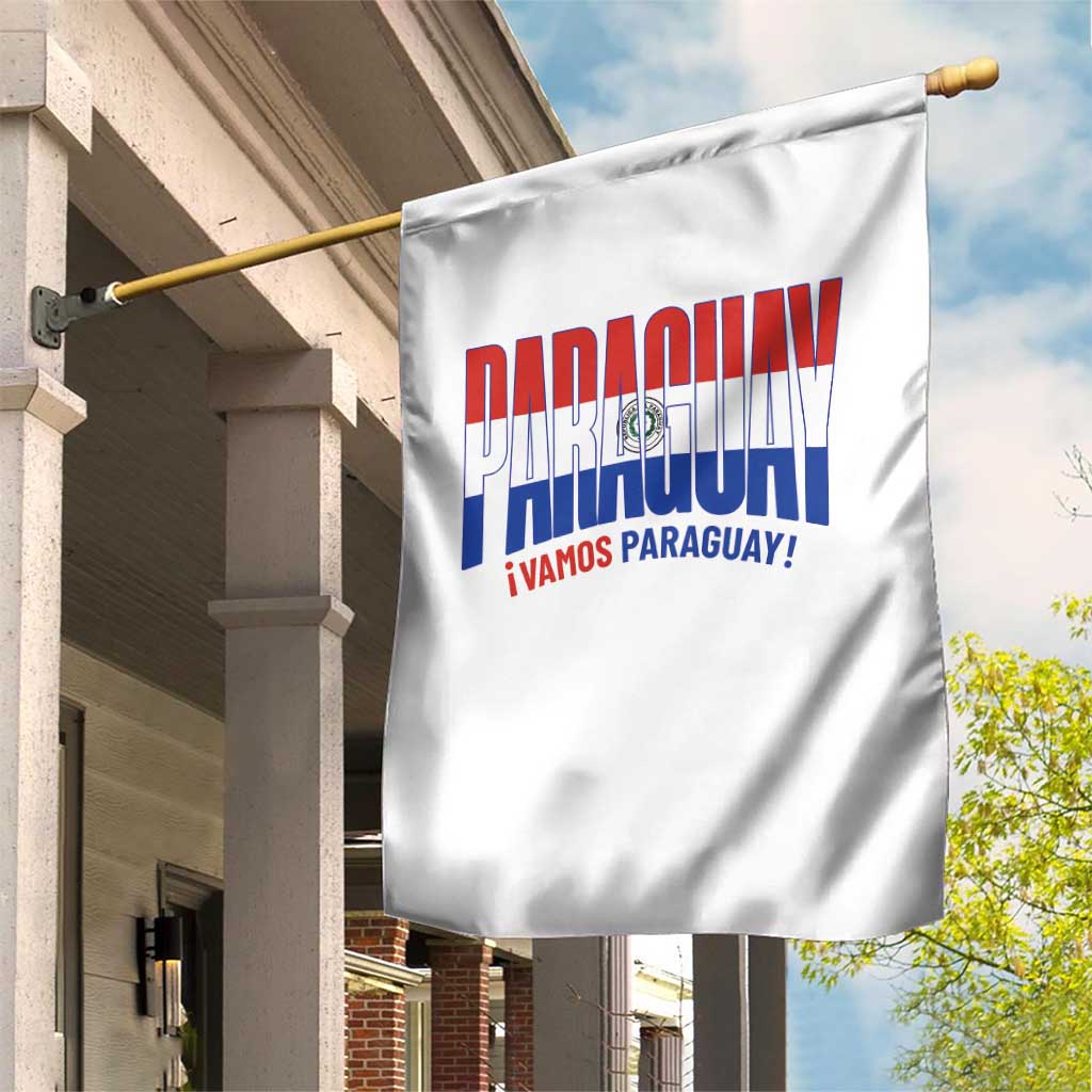 Vamos Paraguay Long Live Soccer Cheer Garden Flag Patriotic Paraguaya Futbol Football Fans Pride