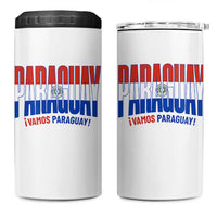 Vamos Paraguay Long Live Soccer Cheer 4 in 1 Can Cooler Tumbler Patriotic Paraguaya Futbol Football Fans Pride