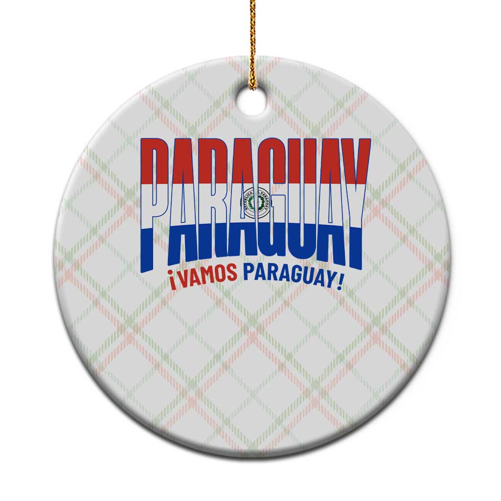 Vamos Paraguay Long Live Soccer Cheer Ceramic Ornament Patriotic Paraguaya Futbol Football Fans Pride