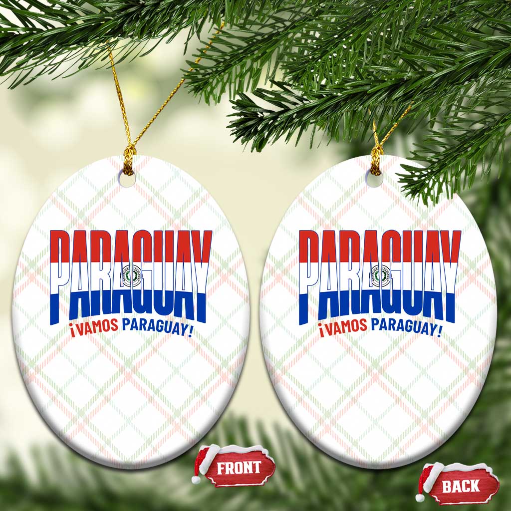 Vamos Paraguay Long Live Soccer Cheer Ceramic Ornament Patriotic Paraguaya Futbol Football Fans Pride