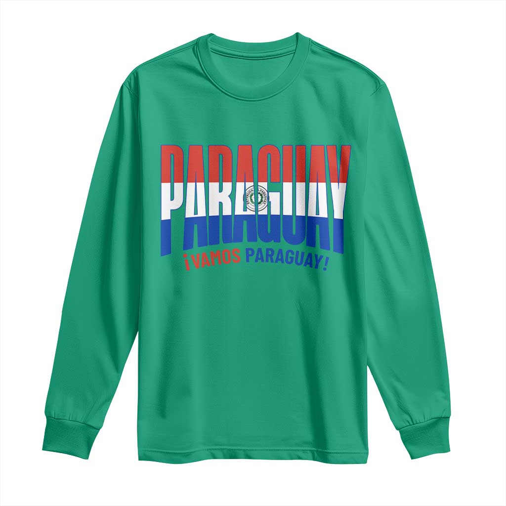 Vamos Paraguay Long Live Soccer Cheer Long Sleeve Shirt Patriotic Paraguaya Futbol Football Fans Pride