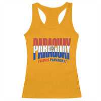 Vamos Paraguay Long Live Soccer Cheer Racerback Tank Top Patriotic Paraguaya Futbol Football Fans Pride