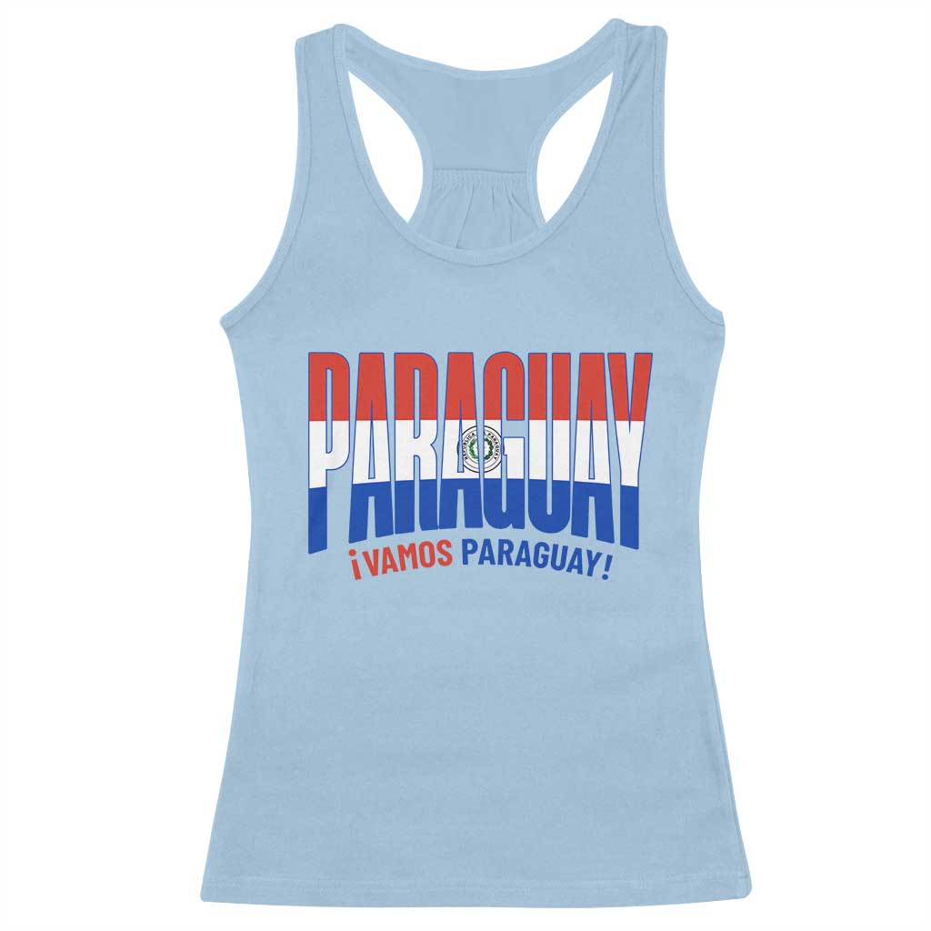 Vamos Paraguay Long Live Soccer Cheer Racerback Tank Top Patriotic Paraguaya Futbol Football Fans Pride