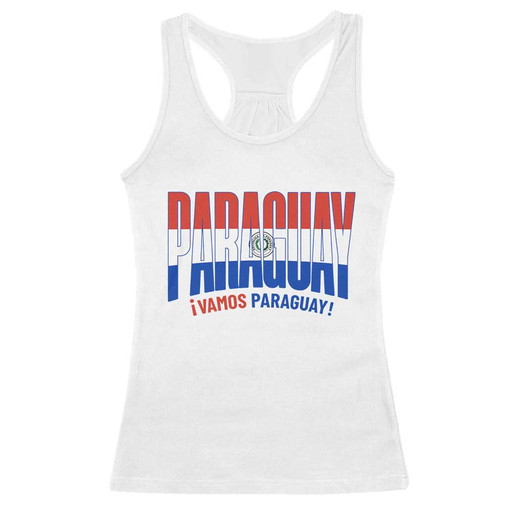 Vamos Paraguay Long Live Soccer Cheer Racerback Tank Top Patriotic Paraguaya Futbol Football Fans Pride