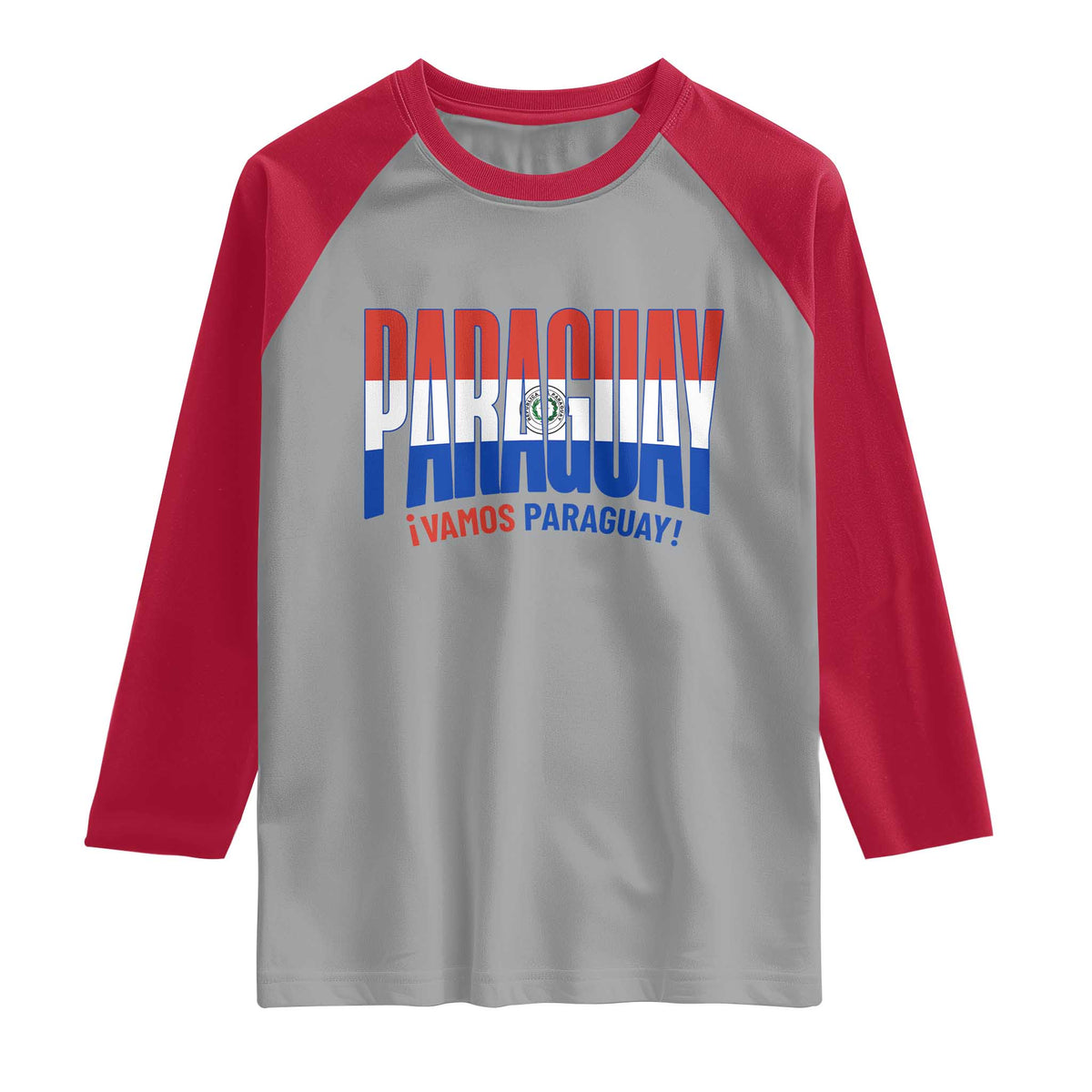 Vamos Paraguay Long Live Soccer Cheer Raglan Shirt Patriotic Paraguaya Futbol Football Fans Pride