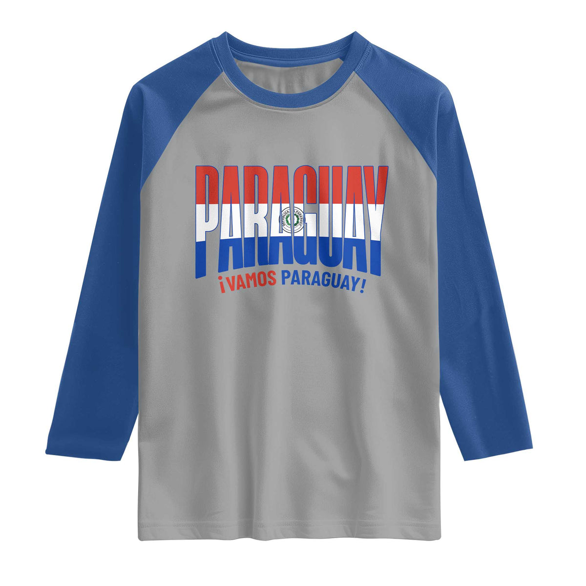 Vamos Paraguay Long Live Soccer Cheer Raglan Shirt Patriotic Paraguaya Futbol Football Fans Pride