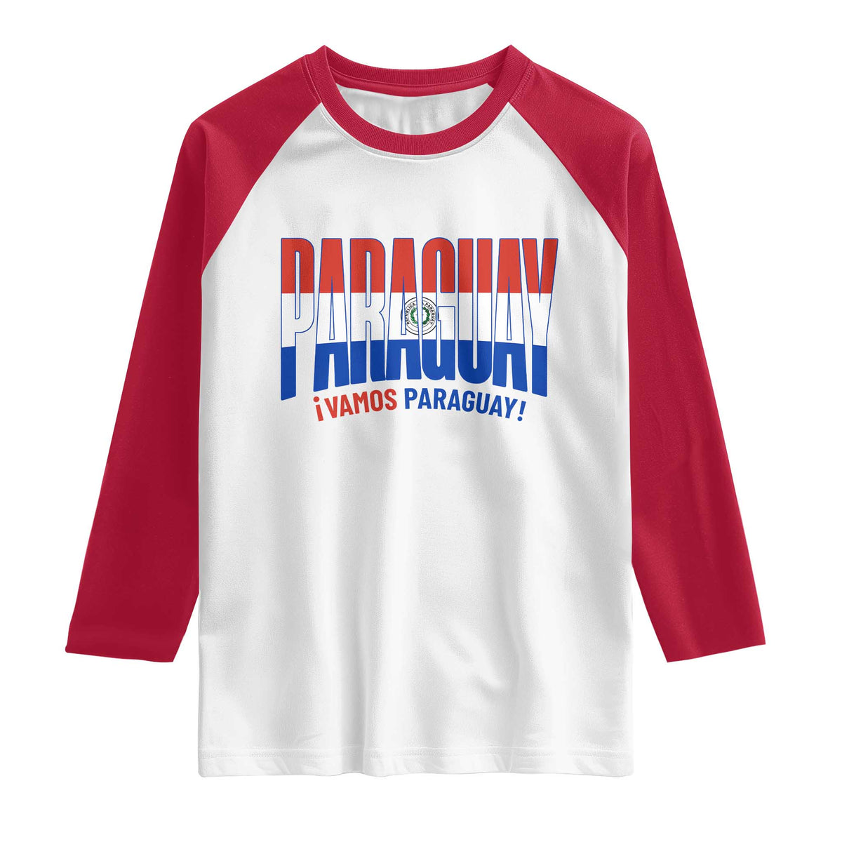 Vamos Paraguay Long Live Soccer Cheer Raglan Shirt Patriotic Paraguaya Futbol Football Fans Pride