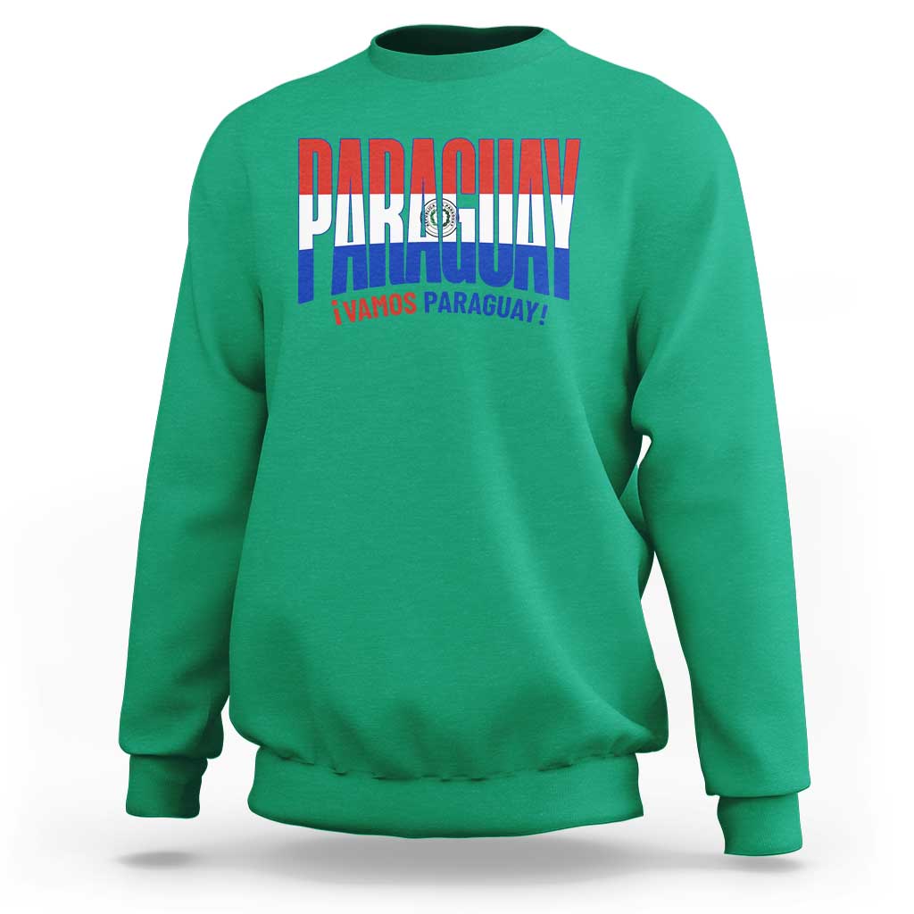 Vamos Paraguay Long Live Soccer Cheer Sweatshirt Patriotic Paraguaya Futbol Football Fans Pride