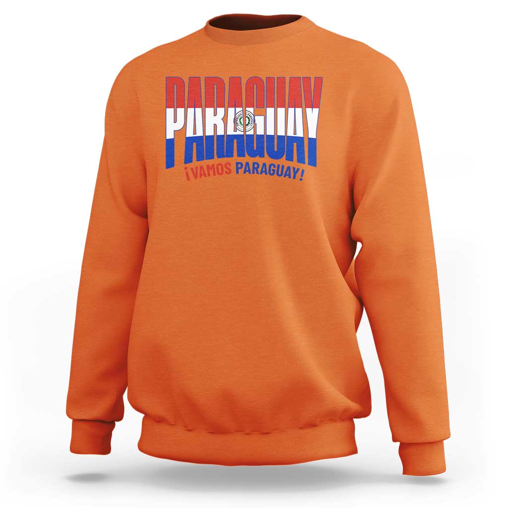 Vamos Paraguay Long Live Soccer Cheer Sweatshirt Patriotic Paraguaya Futbol Football Fans Pride