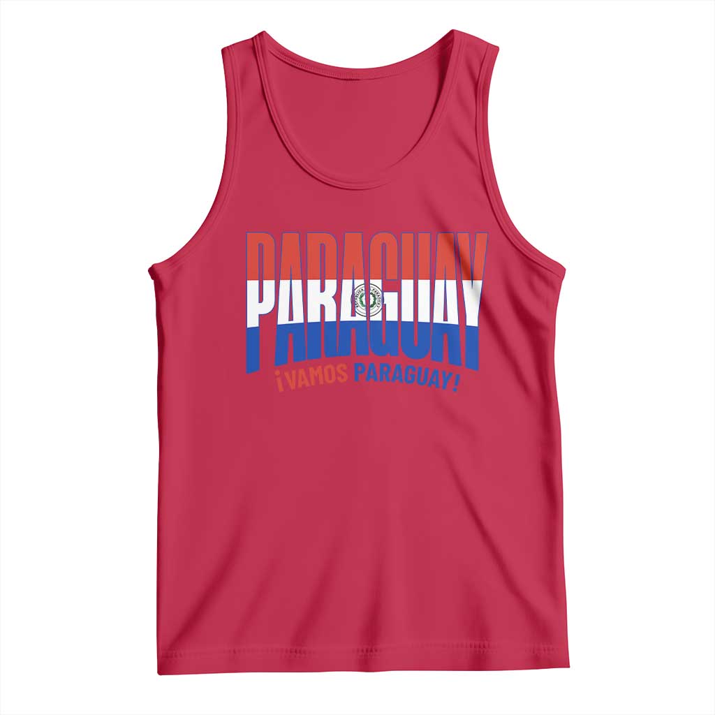 Vamos Paraguay Long Live Soccer Cheer Tank Top Patriotic Paraguaya Futbol Football Fans Pride