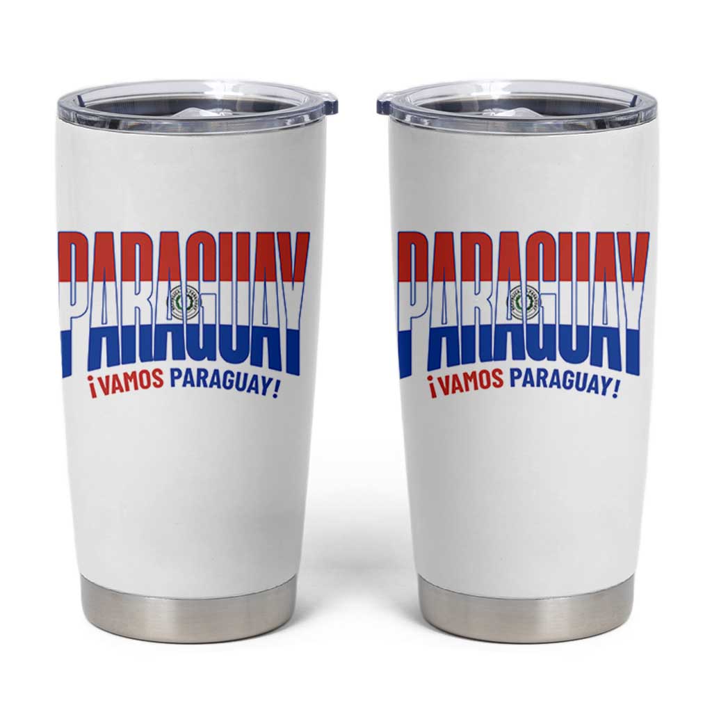 Vamos Paraguay Long Live Soccer Cheer Tumbler Cup Patriotic Paraguaya Futbol Football Fans Pride